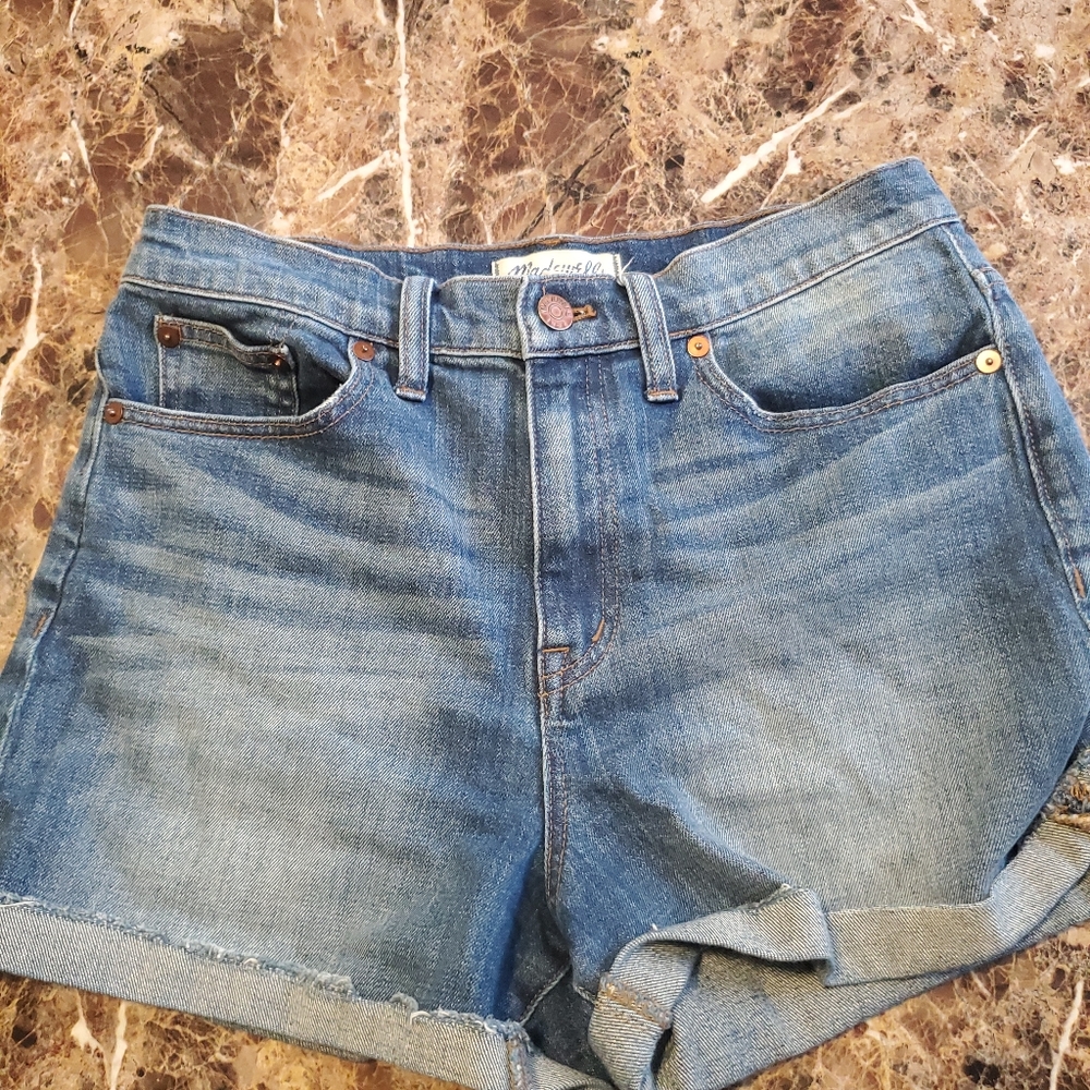 Madewell cutoff shorts.